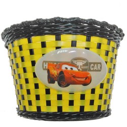 Корзина для детского велосипеда Trix BS-TX-02x2-12-BKYE, 12-16 мм, плетёная, черный/желтый