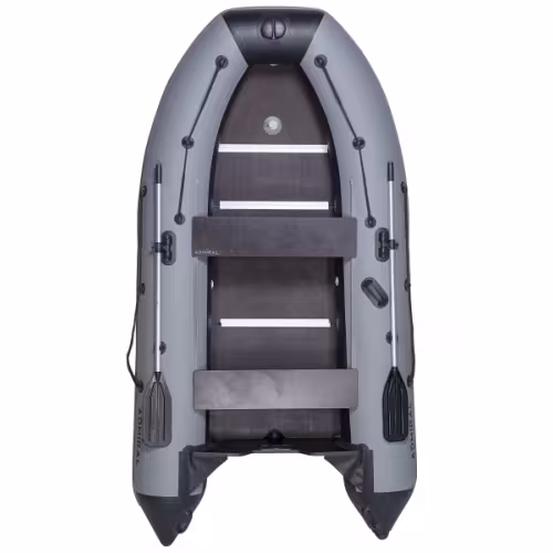 Надувная лодка ПВХ Адмирал 330 CF, пайол фанерный, белый/серый