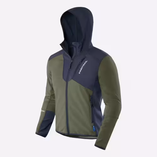 Куртка мужская Finntrail Nitro 1320 Khaki, ткань Софтшелл, хаки, размер 42-44 (XS), 160-170 см