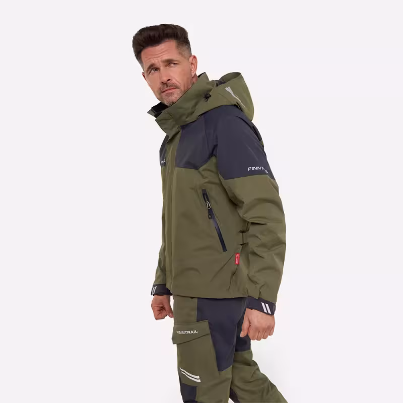 Костюм мужской Finntrail GT 3465 Khaki, мембрана Hard-Tex, хаки, размер 44-46 (S), 165-175 см