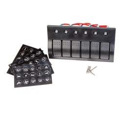 Панель бортового питания Skipper, 6 переключателей, автоматы