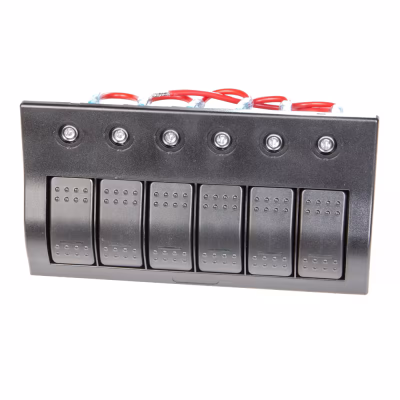 Панель бортового питания Skipper, 6 переключателей, автоматы