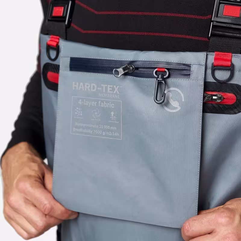 Полукомбинезон-вейдерсы Finntrail Wademan 1524 Grey, мембрана Hard-Tex, серый, размер 66-68 (XXLK), 185-195 см