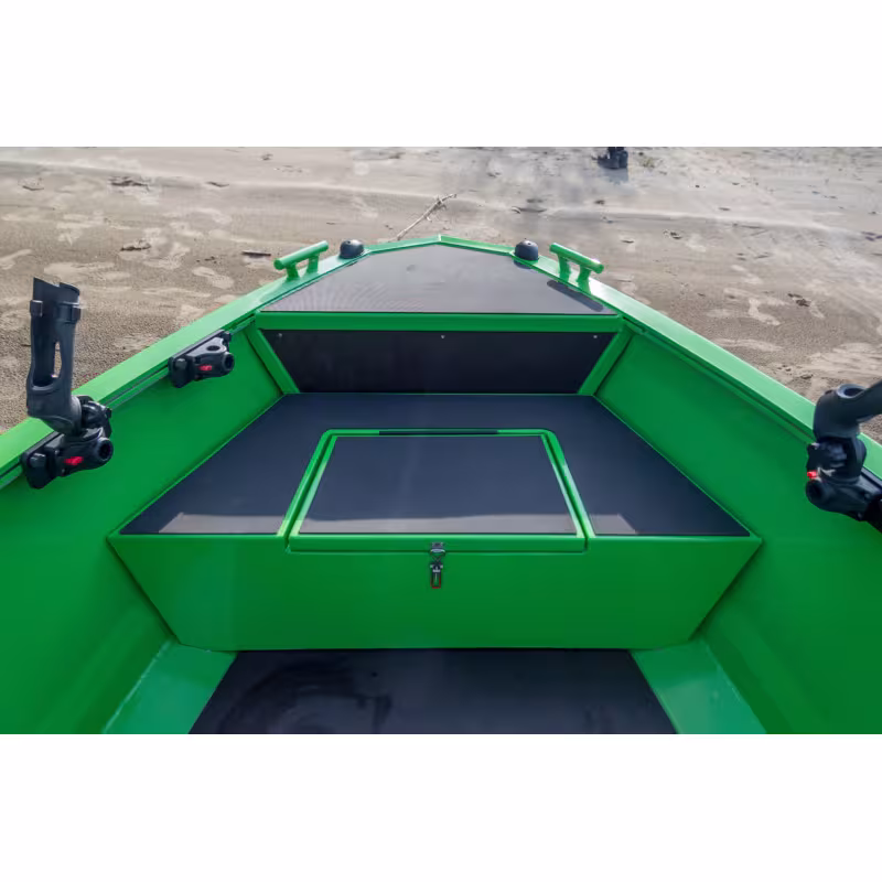 Лодка алюминиевая VBoats Волжанка 42 Scout, корпус зеленый (42S 06 G424)