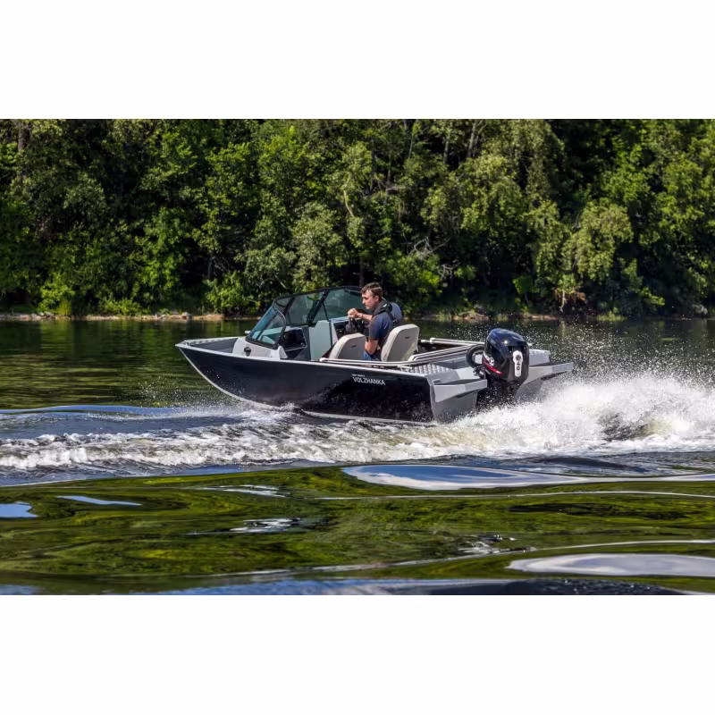 Лодка алюминиевая VBoats Волжанка 44 Fish (44F 14 F424) с мотором Yamery 30 FES