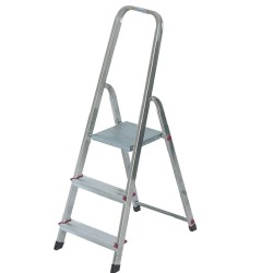 Стремянка Krause Corda 000712 алюминиевая, 1х3 ступеней