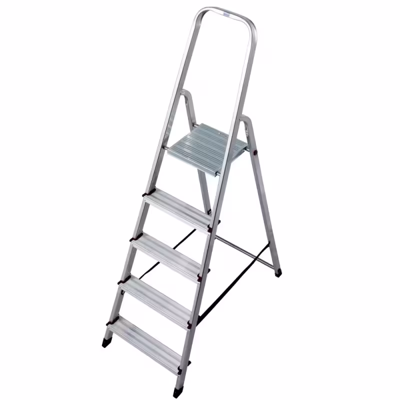 Стремянка Krause Corda 000729 алюминиевая, 1х5 ступеней