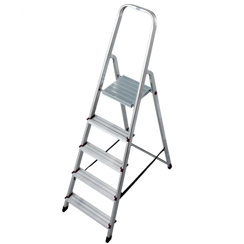 Стремянка Krause Corda 000729 алюминиевая, 1х5 ступеней