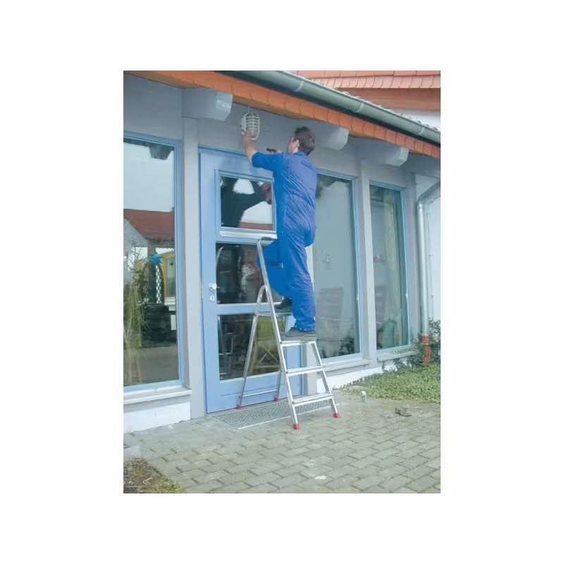 Стремянка Krause Corda 000729 алюминиевая, 1х5 ступеней