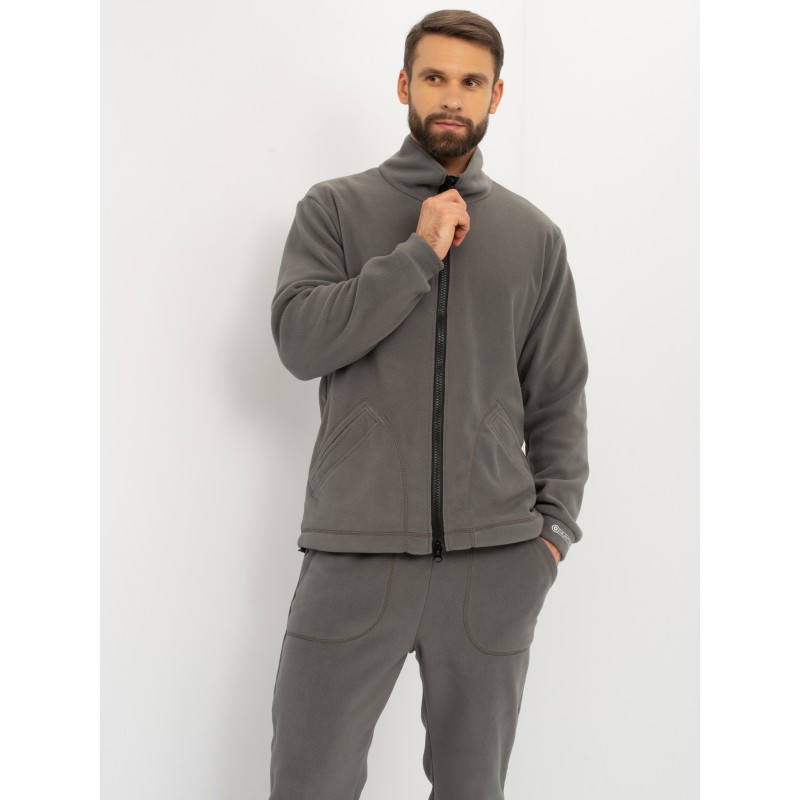 Костюм мужской Huntsman (Восток) Байкал, флис, серый, размер 56-58, 182-188 см
