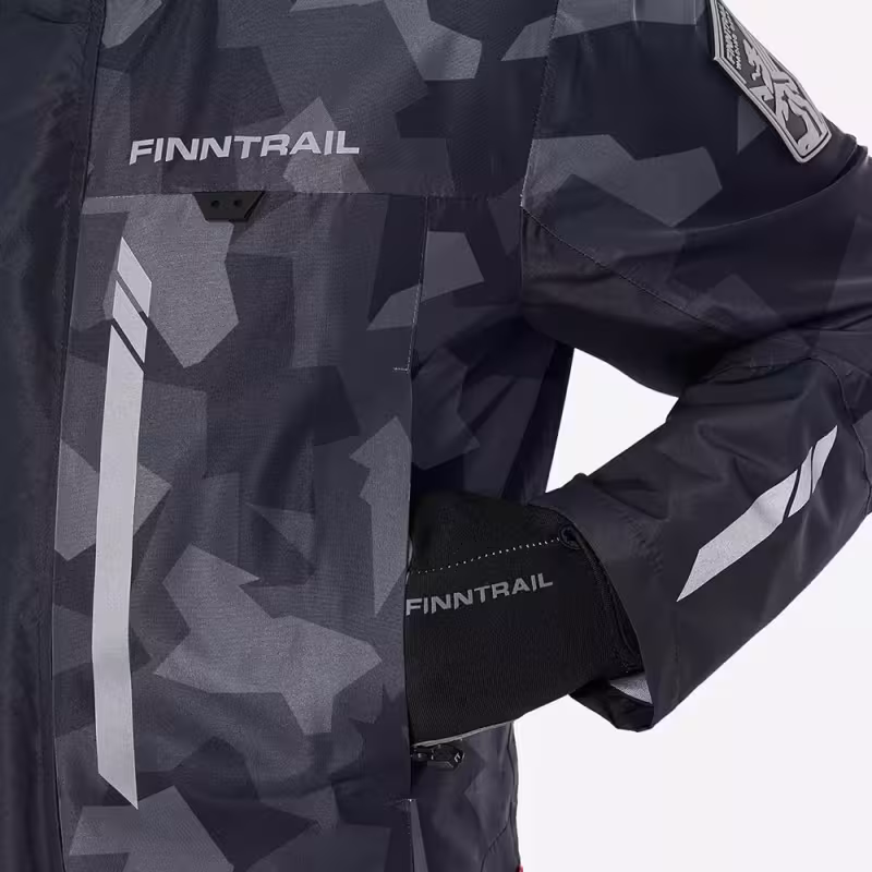 Куртка мужская Finntrail Greenwood 4021 CamoShadowBlac, мембрана Hard-Tex, черный, размер 58-60 (XXL), 185-195 см