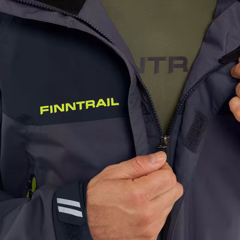 Костюм мужской Finntrail GT 3465 Graphite, мембрана Hard-Tex, серый, размер 54-56 (XL), 180-190 см