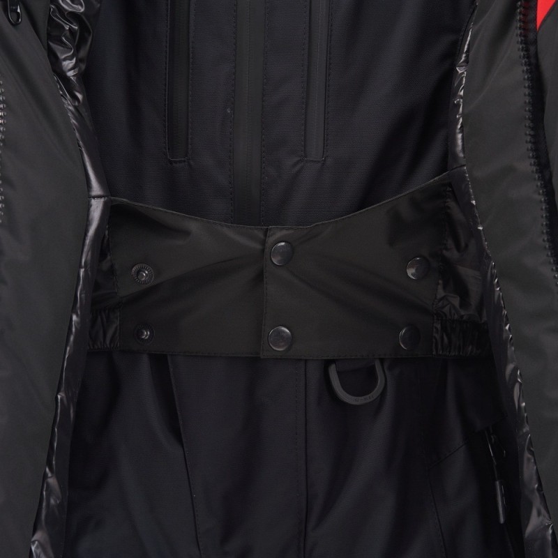 Пальто зимнее мужское Dragonfly Race Coat Red 2023, мембрана DFTEX, красный/черный, размер M