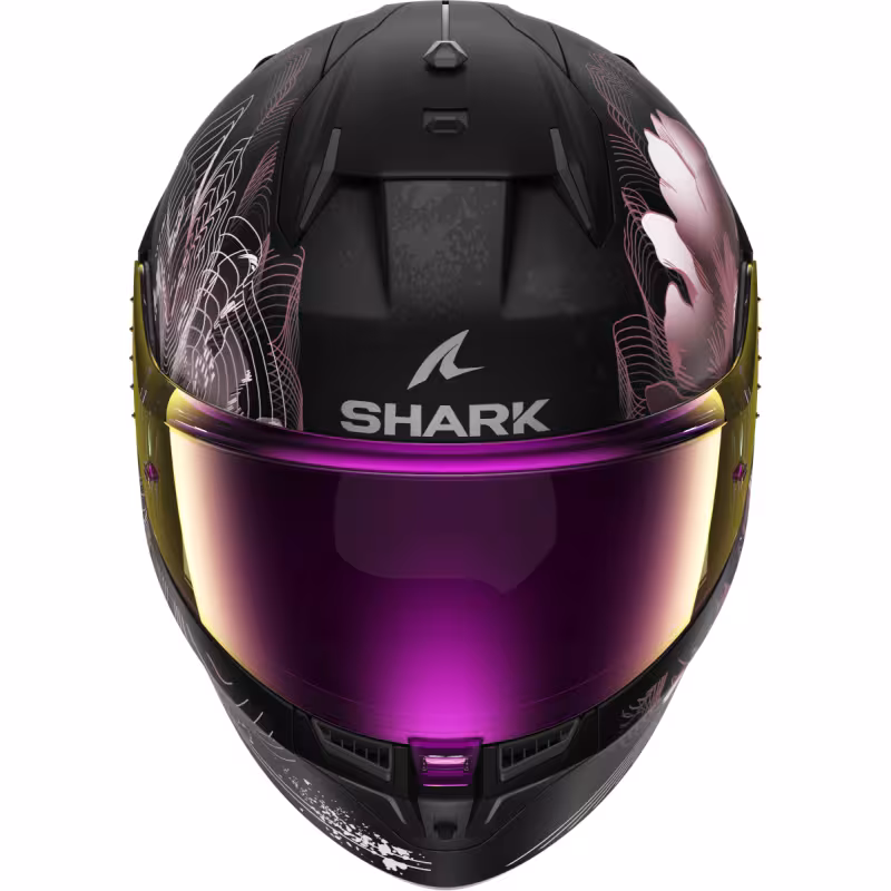 Мотошлем Shark D-SKWAL 3 Mayfer Black/Violet/Glitter, черный, размер M