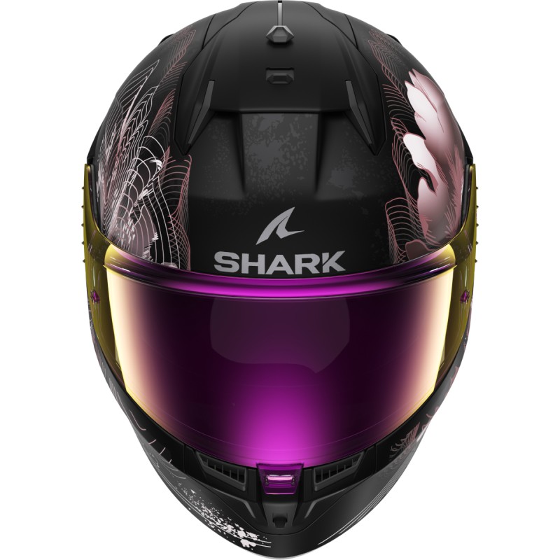 Мотошлем Shark D-SKWAL 3 Mayfer Black/Violet/Glitter, черный, размер M