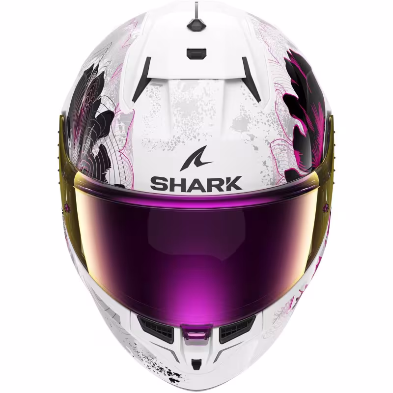 Мотошлем Shark D-SKWAL 3 Mayfer White/Violet/Anthracite, белый, размер S