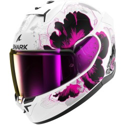 Мотошлем Shark D-SKWAL 3 Mayfer White/Violet/Anthracite, белый, размер М