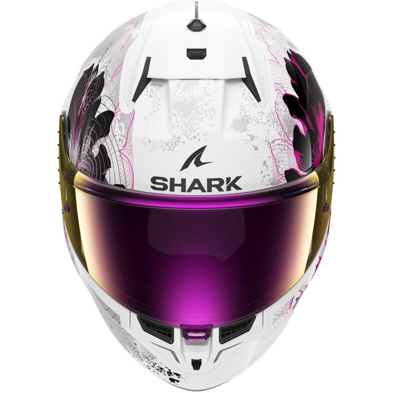 Мотошлем Shark D-SKWAL 3 Mayfer White/Violet/Anthracite, белый, размер М