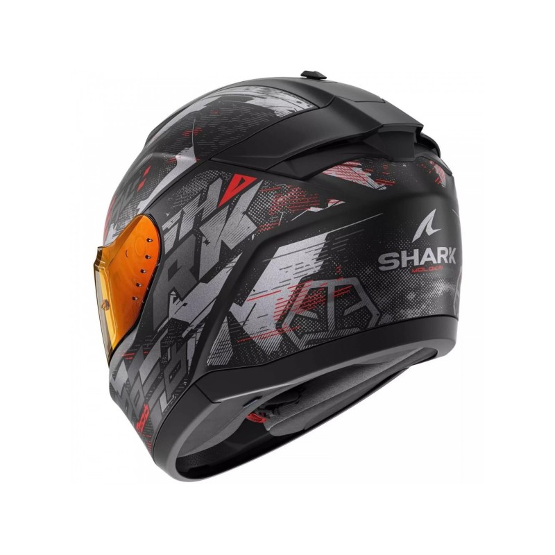 Мотошлем Shark Ridill 2 Molokai, черный матовый/красный, размер M