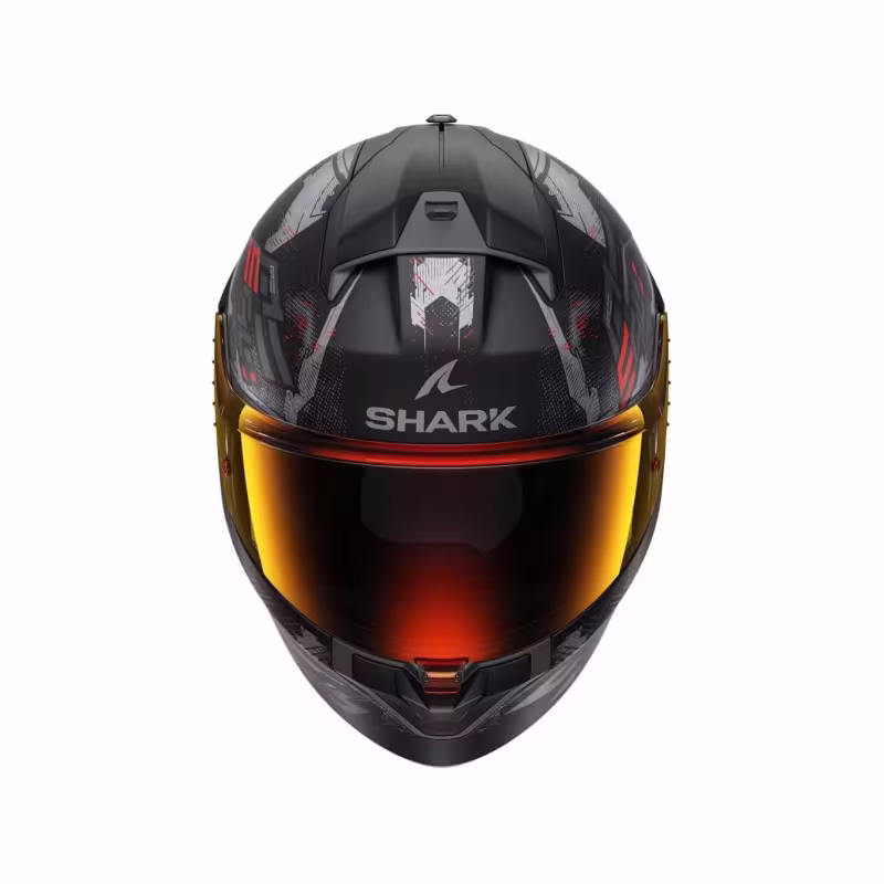 Мотошлем Shark Ridill 2 Molokai, черный матовый/красный, размер M