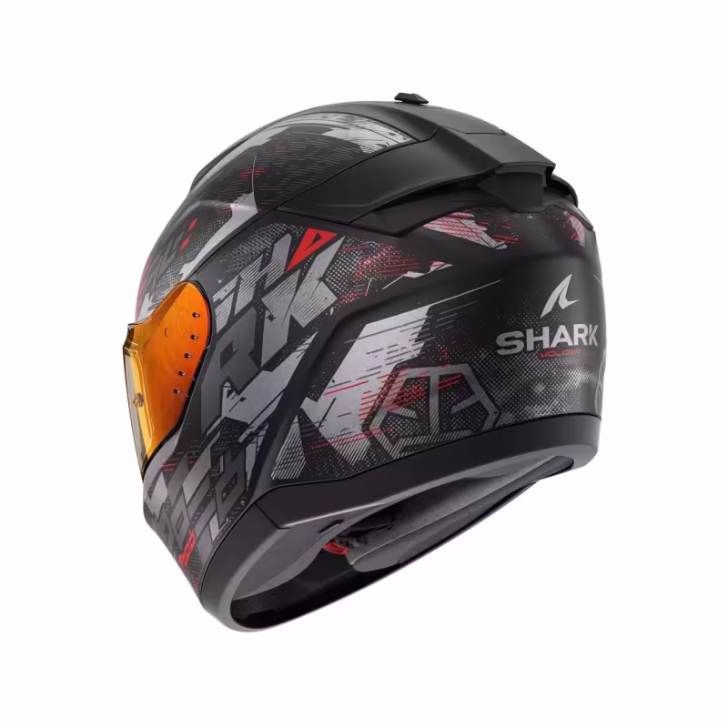 Мотошлем Shark Ridill 2  Molokai, черный матовый/красный, размер L