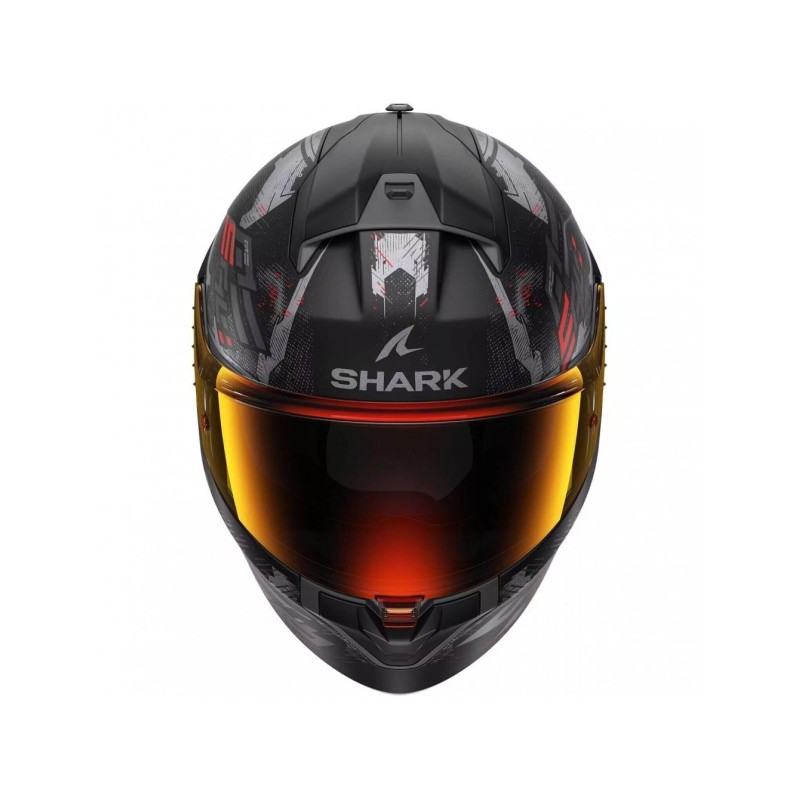 Мотошлем Shark Ridill 2  Molokai, черный матовый/красный, размер L