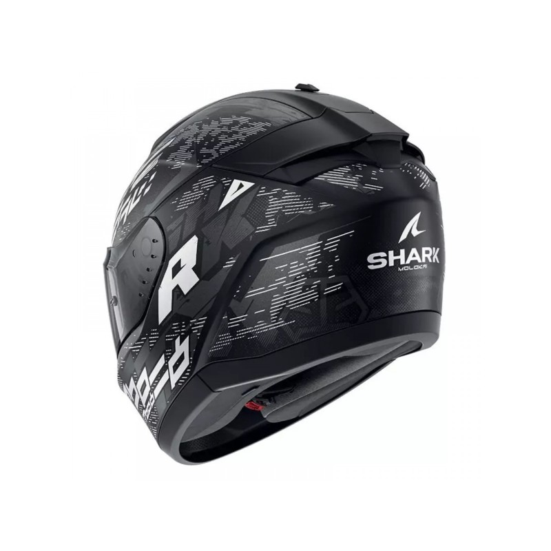 Мотошлем Shark Ridill 2 Molokai, черный матовый/белый/серый, размер L