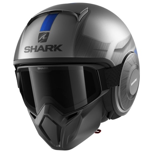 Мотошлем Shark Street Dark Tribute RM Mat, хром, размер М