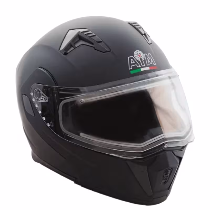 Мотошлем зимний AiM JK906, матовый черный, размер S 906C-008-S