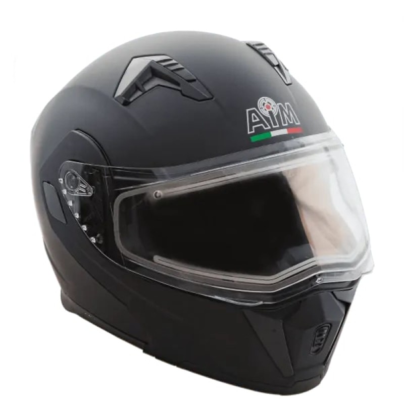 Мотошлем зимний AiM JK906, матовый черный, размер S 906C-008-S