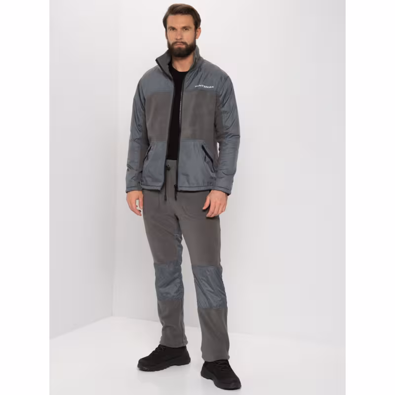 Костюм мужской Huntsman (Восток) Пикник-Люкс, ткань Флис, серый, размер 48-50, 170-176 см