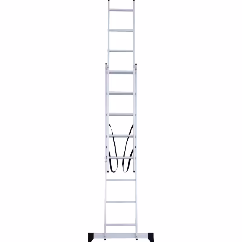 Лестница Новая Высота NV 1220, двухсекционная алюминиевая, 8+8 ступеней