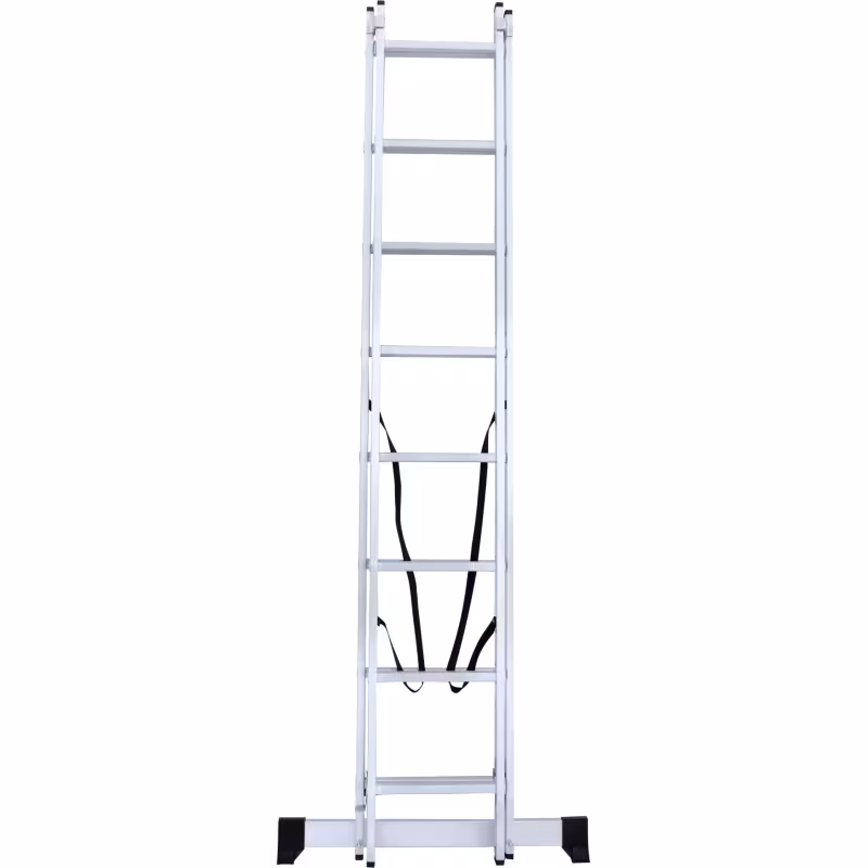 Лестница Новая Высота NV 1220, двухсекционная алюминиевая, 8+8 ступеней