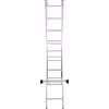 Лестница Новая Высота NV 1220, двухсекционная алюминиевая, 8+8 ступеней