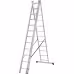Лестница Новая Высота NV 1230, трёхсекционная алюминиевая, 6.82 м, 3х10 ступеней