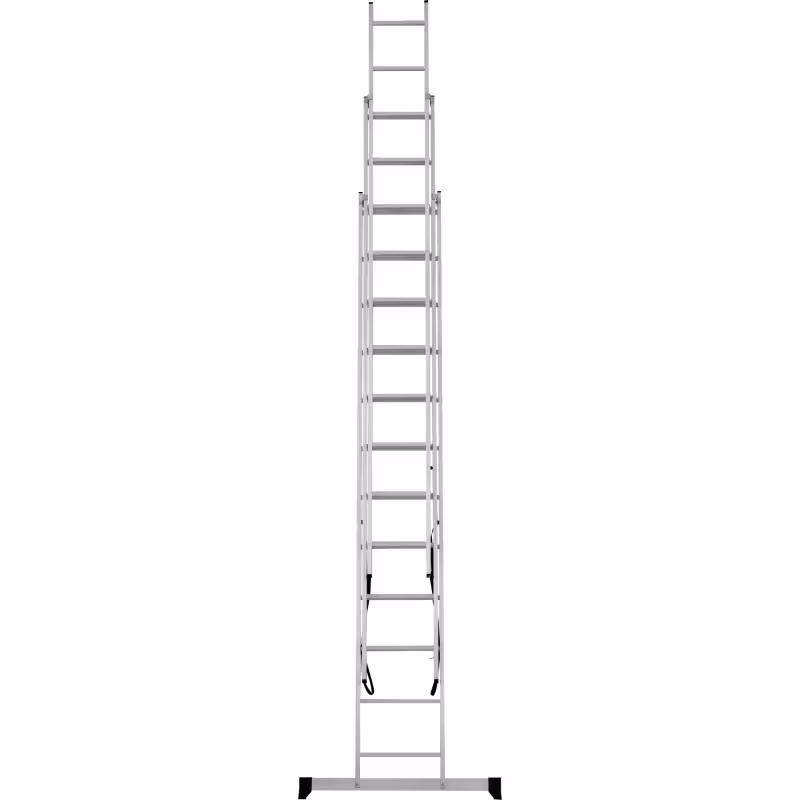 Лестница Новая Высота NV 1230, трёхсекционная алюминиевая, 6.82 м, 3х10 ступеней