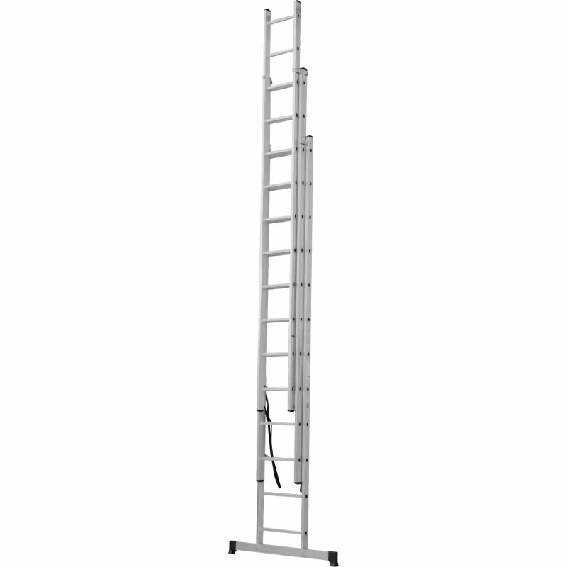 Лестница Новая Высота NV 1230, трёхсекционная алюминиевая, 6.82 м, 3х10 ступеней