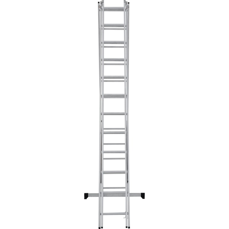 Лестница Новая Высота NV 1230, трёхсекционная алюминиевая, 6.82 м, 3х10 ступеней