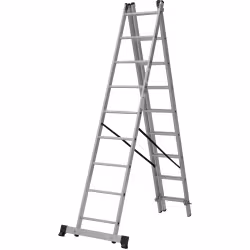 Лестница Новая Высота NV 1230, трёхсекционная алюминиевая, 5.52 м,  3х9 ступеней