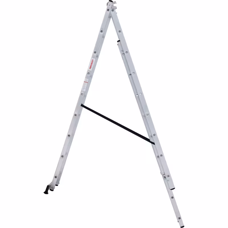 Лестница Новая Высота NV 1230, трёхсекционная алюминиевая, 5.52 м,  3х9 ступеней