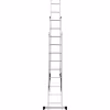 Лестница Новая Высота NV 1230, трёхсекционная алюминиевая, 5.52 м, 3х9 ступеней