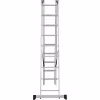 Лестница Новая Высота NV 1230, трёхсекционная алюминиевая, 5.52 м, 3х9 ступеней