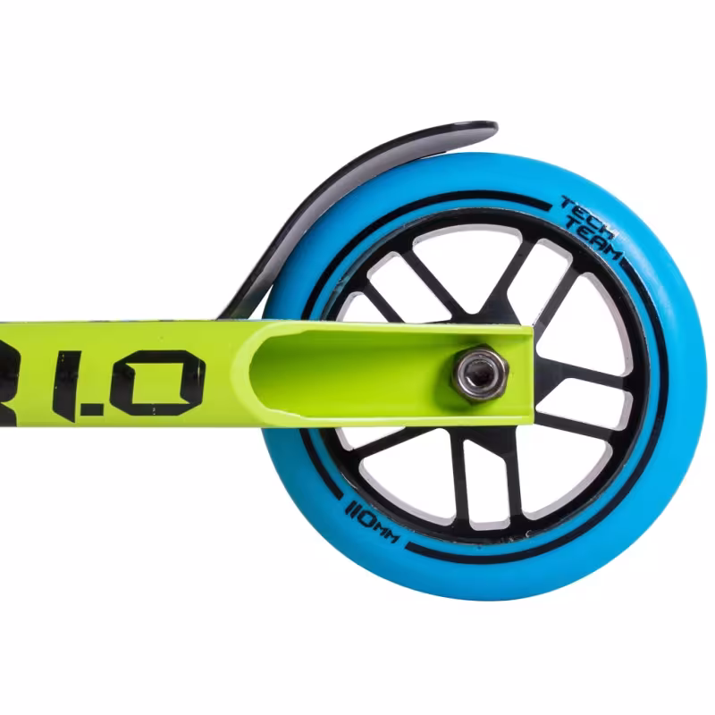 Самокат Tech Team Duker 1.0, неоновый зеленый