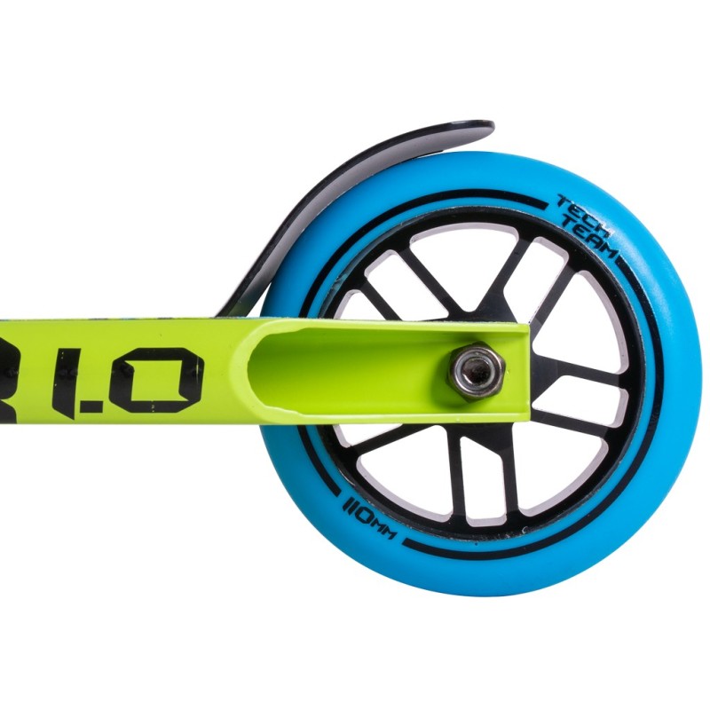 Самокат Tech Team Duker 1.0, неоновый зеленый