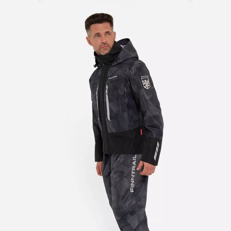 Куртка мужская Finntrail Greenwood 4021 CamoShadowBlac, мембрана Hard-Tex, черный, размер 62-64 (XXXL), 190-200 см