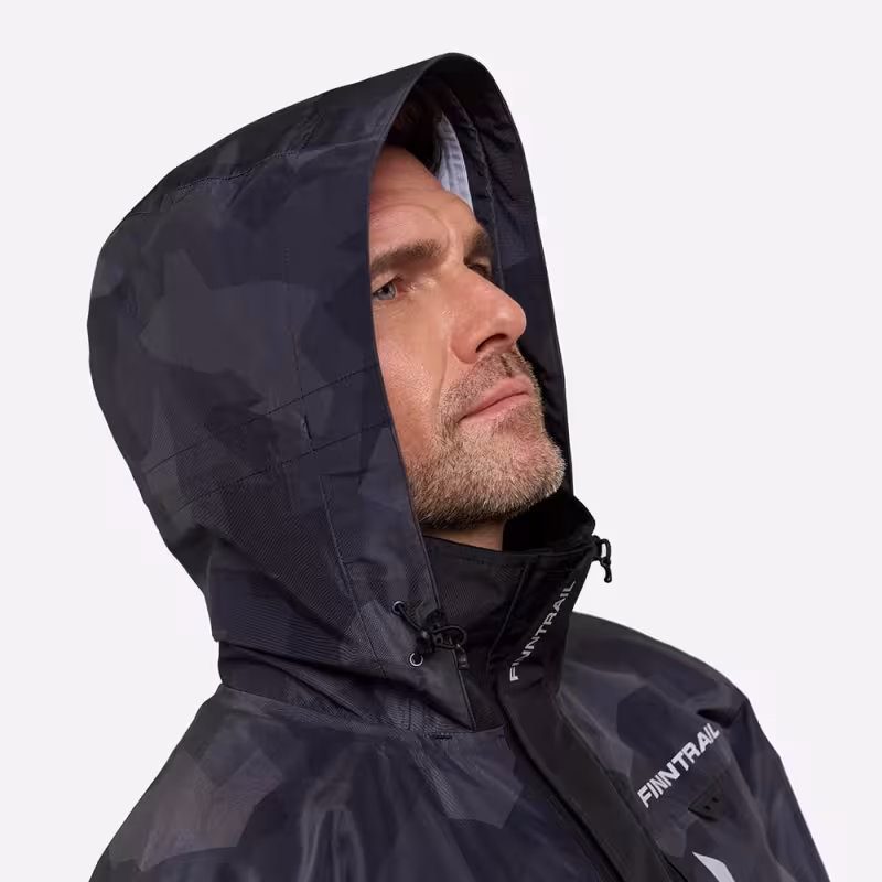 Куртка мужская Finntrail Greenwood 4021 CamoShadowBlac, мембрана Hard-Tex, черный, размер 62-64 (XXXL), 190-200 см