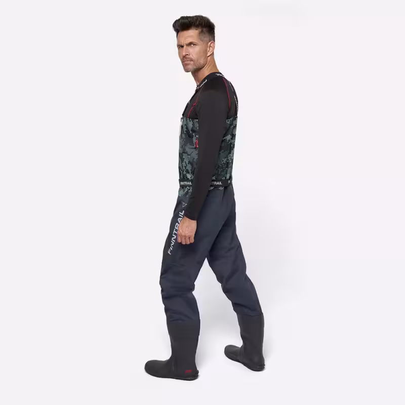 Полукомбинезон-вейдерсы Finntrail Enduro BF 5281 CamoGrey, мембрана Hard-Tex, серый камуфляж, размер LK/44, 175-185 см