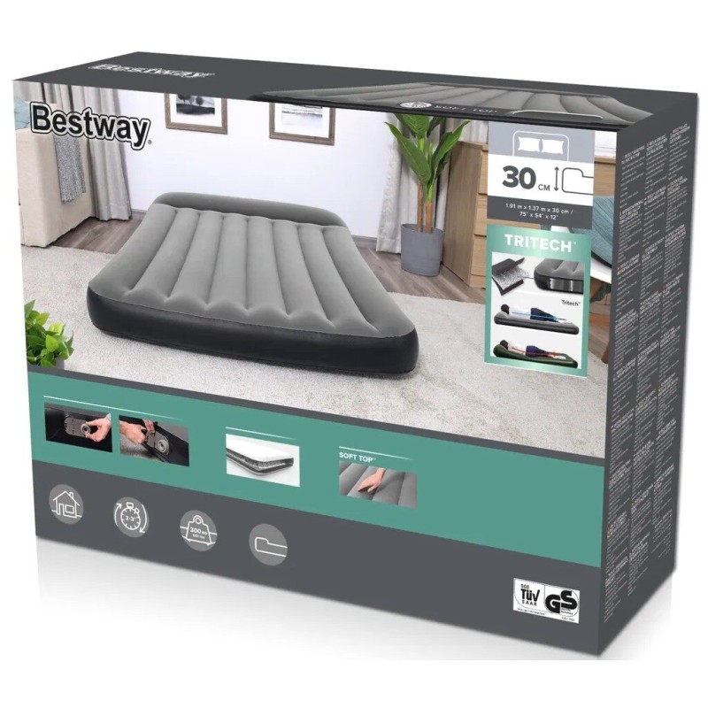 Матрас надувной Bestway Full со встроенным электронасосом, 137х30 см