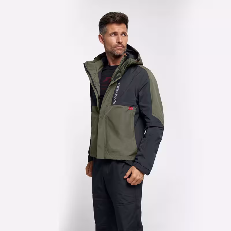 Костюм мужской Finntrail Lightsuit 3503 Khaki, мембрана Hard-Tex, хаки, размер 54-56 (XL), 180-190 см