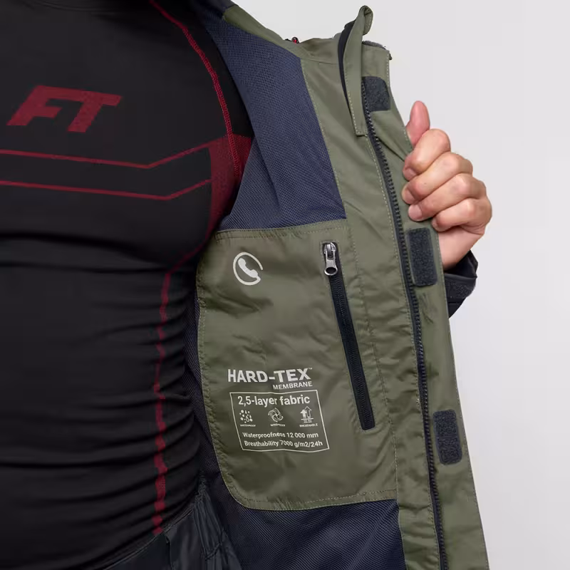 Костюм мужской Finntrail Lightsuit 3503 Khaki, мембрана Hard-Tex, хаки, размер 54-56 (XL), 180-190 см